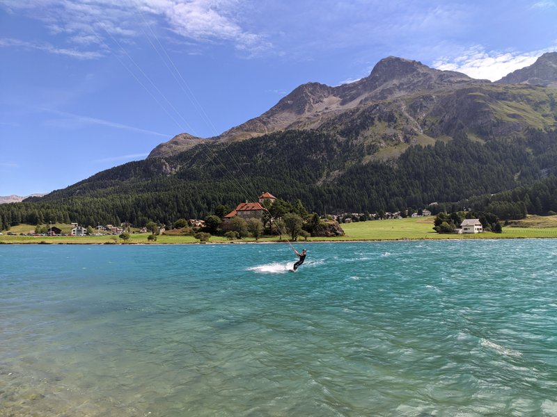 Silvaplana (Lake Silvaplana), Silvaplana, Switzerland — kitesurfing, windsurfing, wing foiling, snowkiting spot (photo 6 of 7)